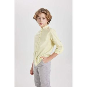 DEFACTO Boy Regular Fit Stand Collar Long Sleeve Shirt obraz