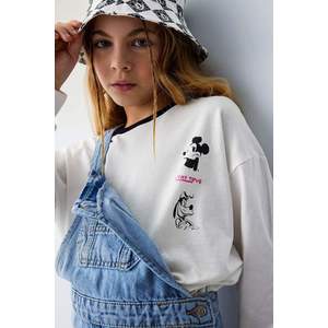 DEFACTO Girl Disney Mickey & Minnie Crop Crew Neck Cotton T-Shirt obraz