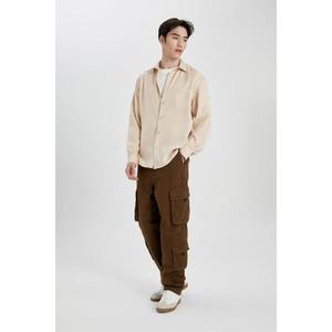 DEFACTO Baggy Fit Regular Hem With Cargo Pocket Gabardine Trousers obraz