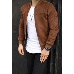 C9291 Dewberry Mens Suede College Jacket-TABA obraz