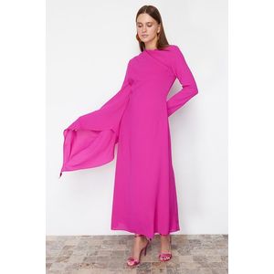 Trendyol Fuchsia Shawl Detailed Evening Dress obraz