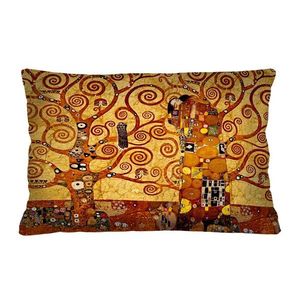 Bertoni Home Unisex's Rectangular Pillow Klimt Elegance Print Golden Tree obraz