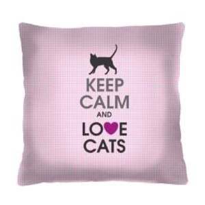 Bertoni Home Unisex's Square Pillow Love Cats obraz