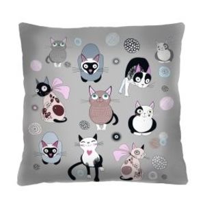 Bertoni Home Unisex's Square Pillow Catnip obraz