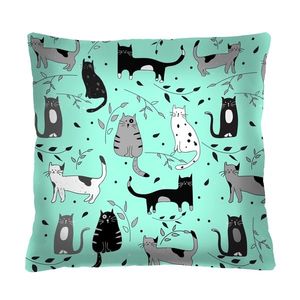 Bertoni Home Unisex's Square Pillow Lazy Cats obraz