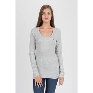 Tommy Jeans T-shirt - TJW ORIGINAL RIB LONGSLEEVE grey obraz