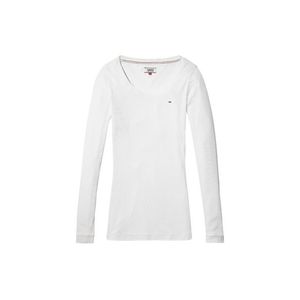 Tommy Jeans T-shirt - TJW ORIGINAL RIB LONGSLEEVE white obraz