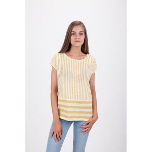 T-Shirt - TOMMY HILFIGER BABS OPEN-NK TOP CAP SLV yellow obraz