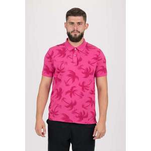 Tommy Hilfiger Polo shirt - ALLOVER PALM GMD SLIM POLO pink obraz