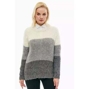 Tommy Hilfiger Sweater - ROSARIA ROUND-NK cream-grey obraz