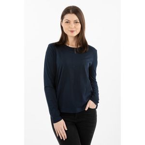 T-Shirt - TOMMY HILFIGER JARA OPEN BACK TOP LS dark blue obraz