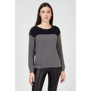 Tommy Hilfiger Sweater - TABBEY CLR BLOCK C-NK SWTR grey obraz