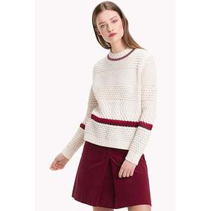 Tommy Hilfiger Sweater - WYNONA MOCK-NK SWTR white obraz