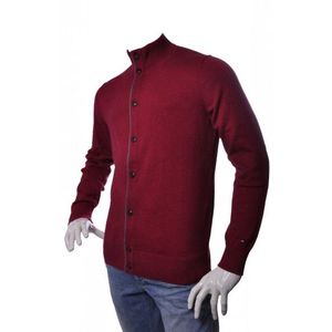 Tommy Hilfiger Sweater - PIMA CTN CASHMER burgundy obraz