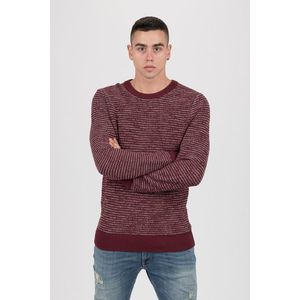 Tommy Hilfiger Sweater - HONEYCOMB SLUB SWEATER burgundy obraz