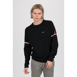 Tommy Hilfiger Sweater - 2 MB TECH STRIPE SWEATER black obraz