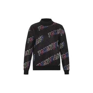 Tommy Jeans Sweater - TJW OUTLINE PRINT SWEATER black obraz