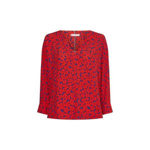 Tommy Hilfiger Blouse - VISCOSE V-NK BLOUSE 3/4 SLV red obraz