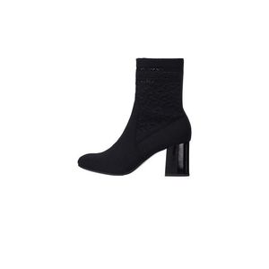 Tommy Hilfiger Boots - TH KNITTED MID HEEL BOOT black obraz