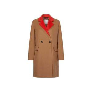 Tommy Hilfiger Coat - WOOL BLEND DF DB BELTED COAT beige obraz