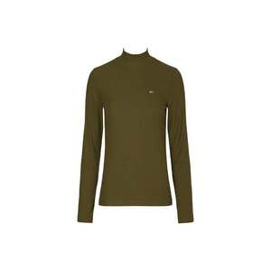 Tommy Jeans T-Shirt - TJW RIB MOCK NECK LONGSLEEVE green obraz