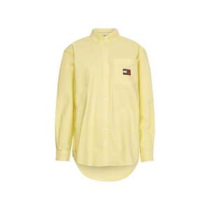 Tommy Jeans Shirt - TJW BADGE BOYFRIEND SHIRT yellow obraz