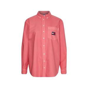 Tommy Jeans Shirt - TJW BADGE BOYFRIEND SHIRT pink obraz