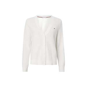 Tommy Hilfiger Cardigan - ORG CO TEXTURE V-NK CARDIGAN white obraz