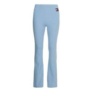 Tommy Jeans Leggings - TJW RIB BADGE FLARE LEGGING blue obraz