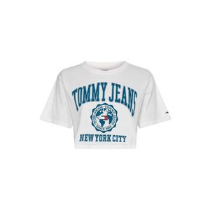 Tommy Jeans T-Shirt - TJW SUPER CROP COLLEGE LOGO SS white obraz