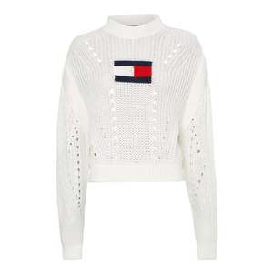 Tommy Jeans Sweater - TJW OVRSZD FLAG STITCH SWEATER white obraz