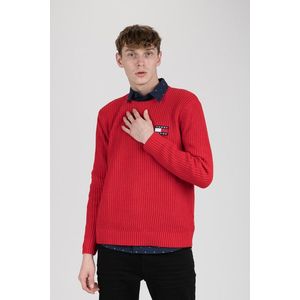 Tommy Jeans Sweater - TJM TOMMY BADGE SWEATER red obraz