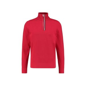 Tommy Hilfiger Sweater - GLOBAL STRIPE BRANDED ZIPPER MOCK red obraz