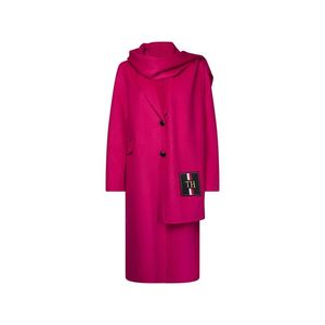 Tommy Hilfiger Coat - BIANCA DF SCARF COAT pink obraz