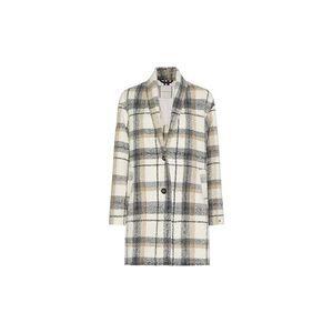 Tommy Hilfiger Coat - WOOL BLEND BOUCLE COAT checkered obraz