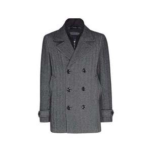 Tommy Hilfiger Coat - PADDED PEACOAT grey obraz