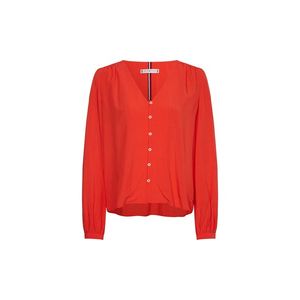 Tommy Hilfiger Blouse - VISCOSE V-NK REGULAR BLOUSE red obraz