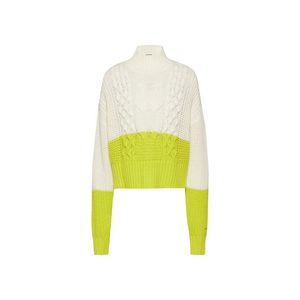 Tommy Jeans Sweater - TJW CHUNKY COLORBLOCK SWEATER white-yellow obraz