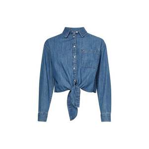 Tommy Jeans Shirt - TJW FRONT TIE CHAMBRAY SHIRT blue obraz