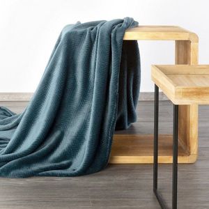 Eurofirany Unisex's Blanket 401103 Navy Blue obraz