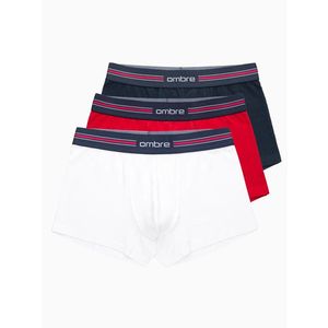 Ombre Classic fit men's boxer shorts with striped elastic band - 3 pack mix OM-UNBO obraz