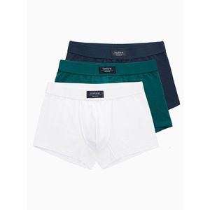 Ombre BASIC men's single color matching boxer shorts with elastane - 3 pack mix OM-UNBB obraz