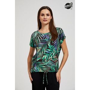 Dámské tričko s tropickým vzorem MOODO - vícebarevné obraz