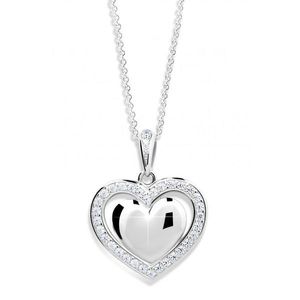 Cutie Jewellery Zlatý přívěsek ve tvaru srdce se zirkony Z6305-2405-40-10-X-2 obraz