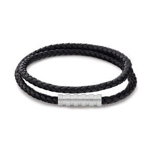 Calvin Klein Módní pánský kožený náramek Braided 35000093 obraz