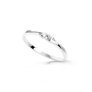 Cutie Jewellery Minimalistický prsten z bílého zlata se zirkony Z6714-3053-X-2 51 mm obraz