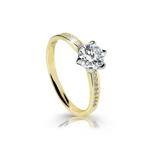 Cutie Jewellery Úchvatný třpytivý prsten ze žlutého zlata Z6149-X-1 52 mm obraz