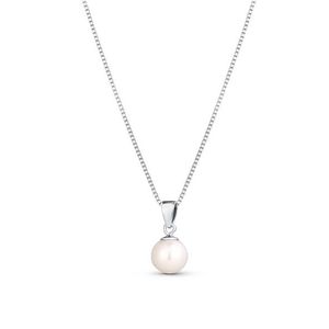 JwL Luxury Pearls Stříbrný náhrdelník s pravou perlou JL0834 (řetízek, přívěsek) obraz