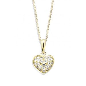 Cutie Jewellery Zlatý přívěsek ve tvaru srdce se zirkony Z6307-2409-40-10-X-1 obraz