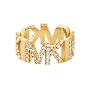 Michael Kors Luxusní pozlacený prsten se zirkony MKJ7961710 49 mm obraz